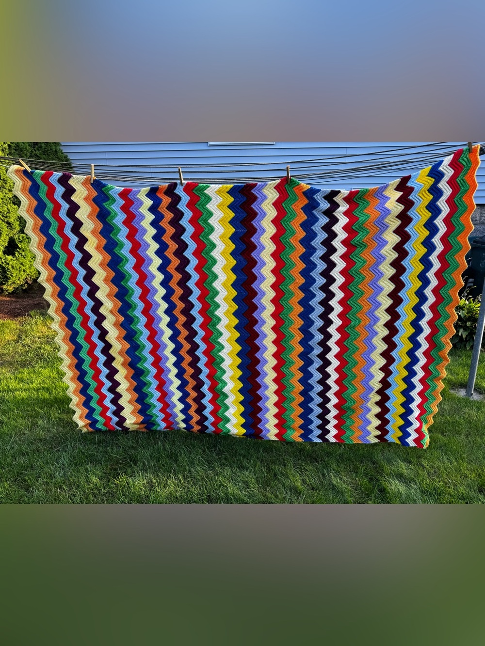 Crochet Chevron Afghan Blanket